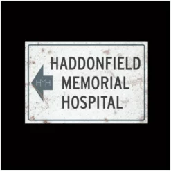 TRICK OR TREAT STUDIOS Halloween 2 Haddonfield Memorial Hospital Metal Sign