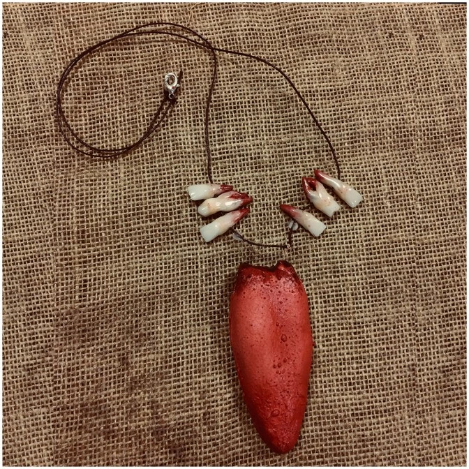 TRICK OR TREAT STUDIOS Tongue And Teeth Necklace - Image 2