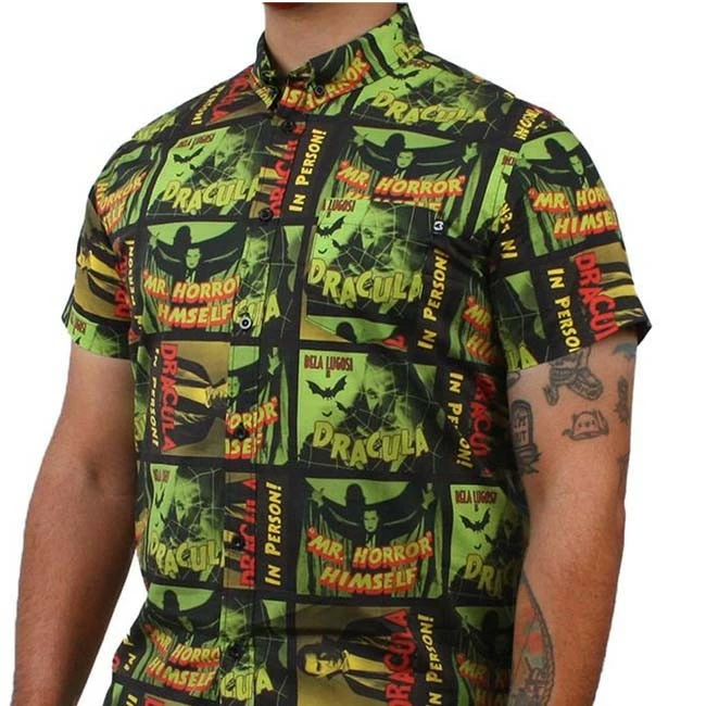 Creepy Co. Bela Lugosi™ Mr. Horror Button Up Shirt - Image 2