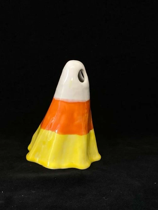 Ceramic Candy Corn Ghost EXCLUSIVE Black Star Ceramics - Image 2