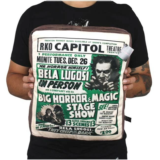 Creepy Co. Bela Lugosi™ Poster Plush Cushion - Image 3