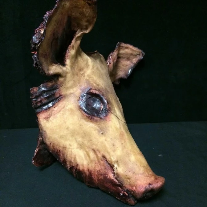 Pumpkin Pulp Deluxe Pig Head Prop - Image 6