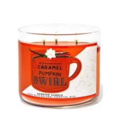 Bath & Body Works 3 Wick Candle Caramel Pumpkin