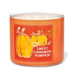 Bath & Body Works 3 Wick Candle Sweet Cinnamon Pumpkin
