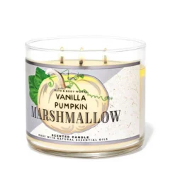 Bath & Body Works 3 Wick Candle Vanilla Pumpkin Marshmallow