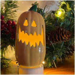 Ceramic Mini Pumpkin Fangs Black Star Ceramics