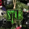 Burkbench Designs Christmas Tree Ornament Bloody Stab Sign