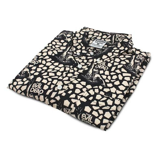 Creepy Co. Creepy Co Evil Dead Zipatone ButtonUp Shirt - Image 4