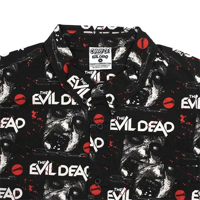 Creepy Co. Creepy Co Evil Dead CloseUp ButtonUp Shirt - Image 3