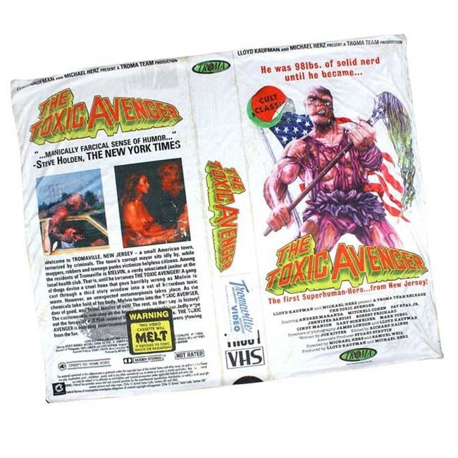 Creepy Co. Toxic Avenger VHS Throw Blanket *SALE*