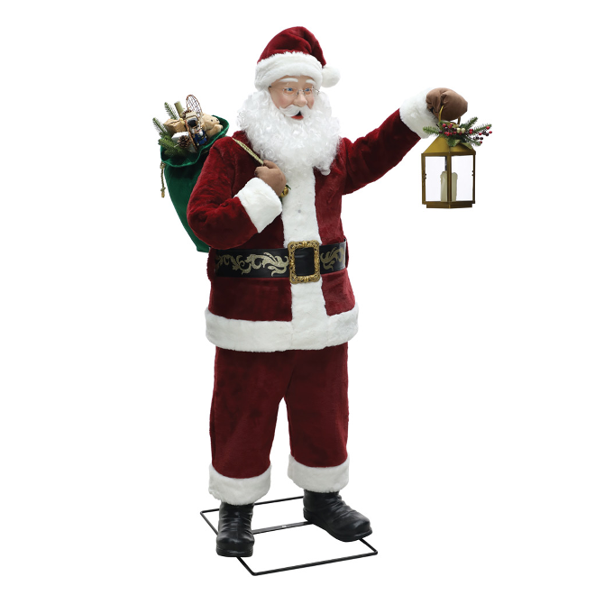 Seasonal Visions Deluxe 6ft Santa Greeter Animated Prop