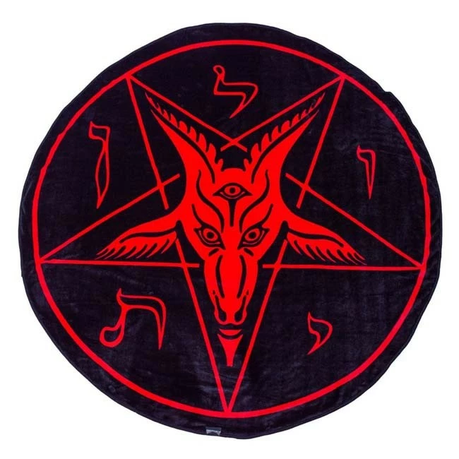 Kreepsville 666 Kreepsville666 Satanic Circle Baphomet Throw Blanket