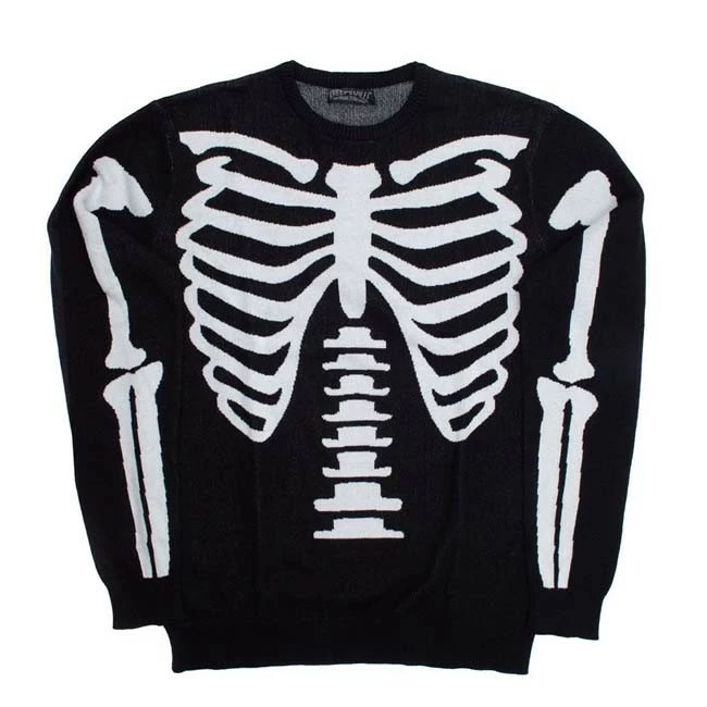 Kreepsville 666 Kreepsville666 Skeleton Ribcage Bones Sweater