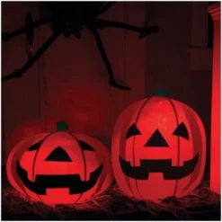 Other Set Of 2 Large Light Up Pumpkins