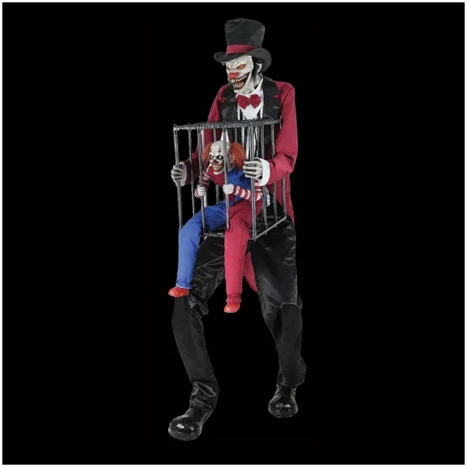 Other Rotten Ringmaster With Caged Clown Animated Prop (sorry Not Available For 2022)